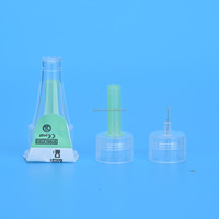 Lot de 100 aiguilles pour stylo à insuline vertes de 32G 4mm, stérilisées individuellement, stérilisées à l'oxyde d'éthylène, vétérinaires, CE ISO