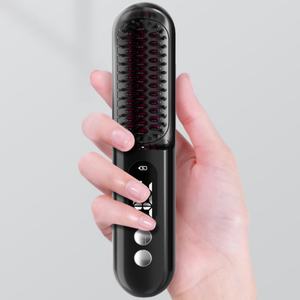 Peine Portátil de Iones Negativos para el Cuidado del Cabello, Dispositivo Eléctrico Inalámbrico Recargable por USB, Mini Plancha de Pelo con LED para Tratamiento Capilar - Product Image 4