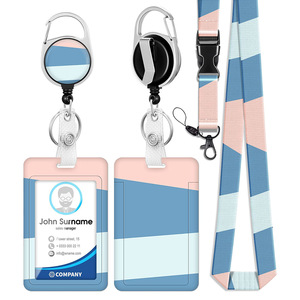 Portacredenciales de Plástico Retráctil con Clip y Cordón de Seguridad, Protector Vertical para Tarjetas, Llavero, Funda para Tarjetas de Identificación - Product Image 3