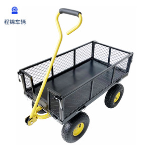Garden <b>Tool</b> <b>Cart</b> Steel Mesh Four Wheel Foldable Outdoor Transport <b>Cart</b> <b>For</b> <b>Tools</b> And Equipment - Product Image 5