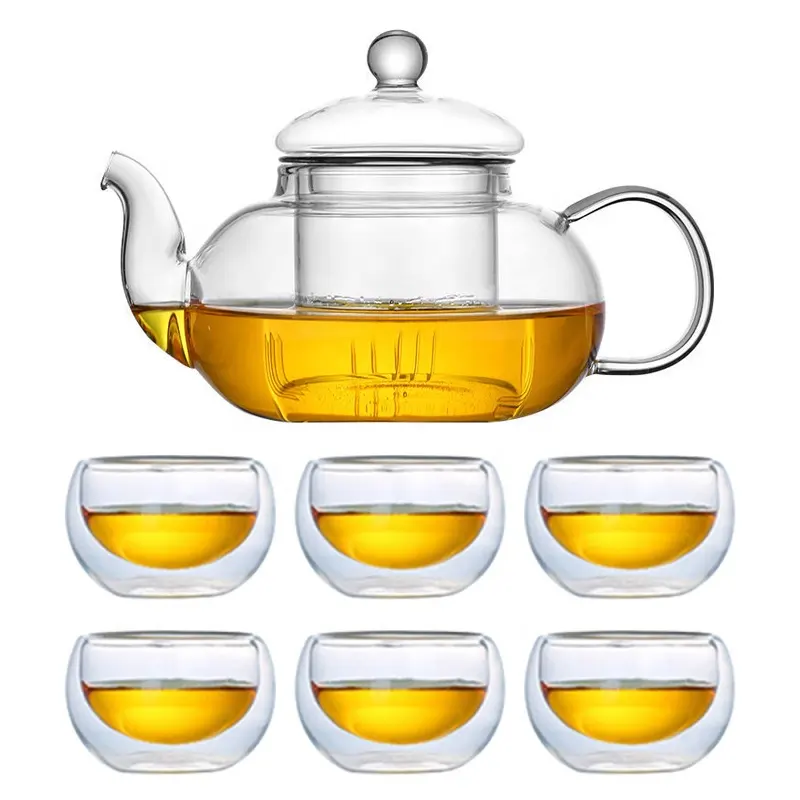 Glass Teapot Gift Set Borosilicate Glass Tea Pot With Infuser For Stovetop Safe For Blooming Loose Leaf Tea Tea Maker