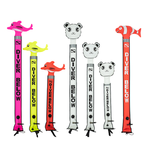 Signal de plongée sous-marine personnalisé à trois éléphants style animal bouée SMB flotteur avec valve de ventilation, gonfleur oral, tuyau basse pression - Product Image 1