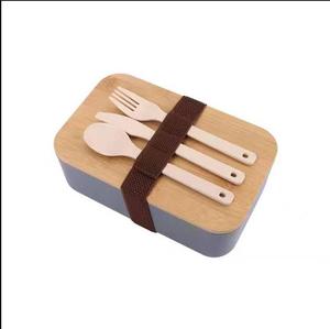 Fiambrera de bambú de paja de trigo ecológica personalizable, gran venta de cubiertos, contenedor de almacenamiento de alimentos personalizado producido en masa - Product Image 1