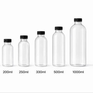 Botellas de Plástico PET de Grado Médico de 100 ml con Tapa a Prueba de Niños, Estampado en Caliente para Envasado de Alimentos para Bebés y Chocolate - Product Image 1