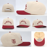 Gorras de Béisbol de 5 Paneles, Dos Tonos, con Logotipo Personalizado OEM ODM, Bordado 3D, Estructura en A, 100% Algodón, Gorras Deportivas