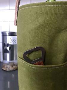 Pochettes fourre-tout en toile cirée, sac d'idée de cadeau d'amant de vin de kit de survie de vacances, sac de vin réutilisable de transporteur - Product Image 6