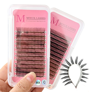 Extensions de cils effet <span class=keywords><strong>anime</strong></span> à pointes, cils manga effilés, naturels mats et scintillants, en PBT, sans cruauté animale, OEM disponible - Product Image 3