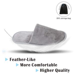 Pantoufles d'hôtel brodées personnalisées nouveau Design <span class=keywords><strong>lavable</strong></span> jetable pour femmes hôtel maison voyage Restaurants SPA - Product Image 4