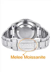 Pierre de diamant Moissanite brillante ronde, bijoux utilisés, 1-3mm, clarté D/VVS, sortie d'usine