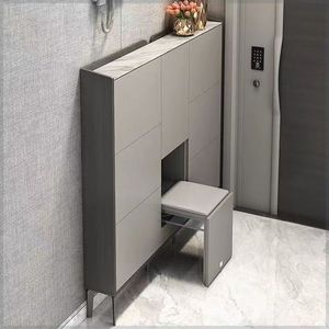 Zapatero ultrafino y ligero con tapa abatible, capacidad de 17 cm de altura, para la entrada del hogar, apartamentos pequeños - Product Image 1