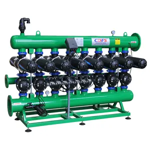 Filtro de irrigação automático 7 unidades, 4 polegadas, lavagem traseira automática, filtro de limpeza automática para sistema de irrigação por gotejamento agrícola