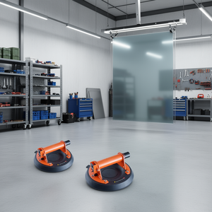 Ventouse industrielle robuste de 8 pouces avec poignée en acier, capacité de 615 lb pour verre, métal, bois D0100HAD1SG - Product Image 2