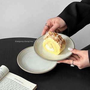 French Retro Style Dessert Plate ,Exquisite Afternoon Tea Cake Plate,<b>Microwave</b> Safe - Product Image 2