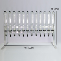 Support de présentation de parfum en acrylique transparent de 350 ml et 500 ml avec 12 distributeurs à pompe pour supermarché, fabriqué en Chine