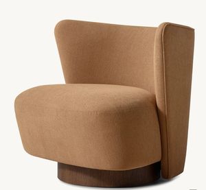 Nordico moderno divano singolo poltrona accento Comfort tessuto <span class=keywords><strong>Lara</strong></span> sedia girevole soggiorno sedia - Product Image 1