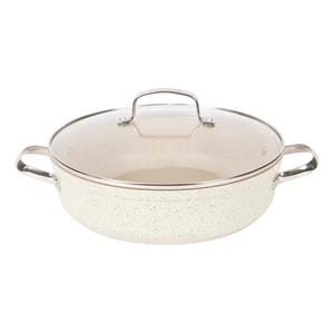 Juego de Ollas y Sartenes Modernas de Cerámica con Revestimiento de Mármol, Tapas de Vidrio y Silicona, Asas de Baquelita, Antiadherentes, de Aluminio Forjado, para Cocina de Gas - Product Image 2