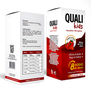 Embalagem de produto da saúde da impressão colorida personalizada eco friendly, caixa de papel para a garrafa do suplemento alimentar - Product Image 4