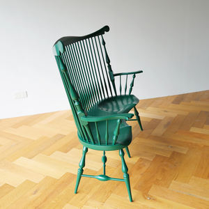 Ghế phòng khách phong cách Bắc Âu cổ điển châu Âu làm từ gỗ nguyên khối cao cấp |   Nội thất gia đình cho phòng khách & biệt thự - Product Image 3