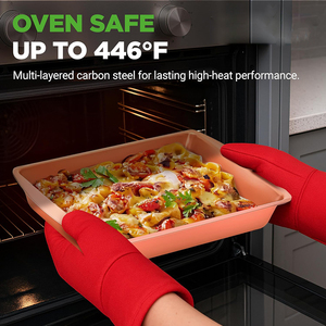 Non-Stick Pan <b>Set</b> 3 Pieces Easy To Clean Food-Grade Carton Steel 5 Sizes Cookie Sheets <b>Bakeware</b> <b>Set</b> - Product Image 5