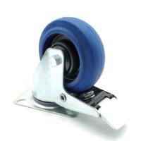 Roulettes rétractables de 5 pouces, roues universelles en caoutchouc thermoplastique haute élasticité avec double roulement à billes