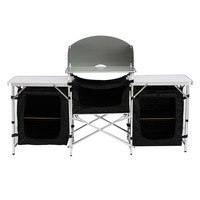 Table pliante de salon, légère et portable, design personnalisé, avec table d'appoint pour le camping et les pique-niques
