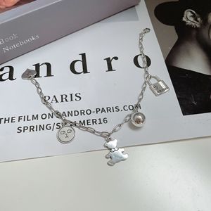<b>Cute</b> <b>Bear</b> Charm Bracelet S925 Sterling Silver Cartoon Design Women's Jewelry Gift - Product Image 3