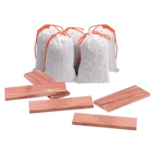 Protección de polillas Tablones de cedro para colgar Astillas de cedro y bolsitas para cajones Madera de cedro y bolsas para armarios