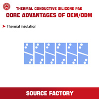 Coussin thermique en silicone à haute conductivité thermique, résistant aux hautes températures, pour ordinateurs et appareils électroniques grand public