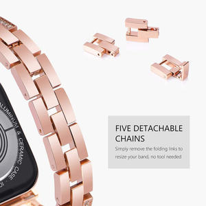 Bracelet de montre à dégagement rapide en diamant pour Apple Watch S10 11 46mm Ultra 49mm SE 44mm – Retirez simplement les maillons - Product Image 4
