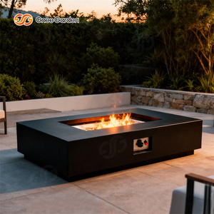Modern Simple Style Outdoor Rectangle <b>Fire</b> <b>Table</b> Patio <b>Pit</b> - Product Image 2