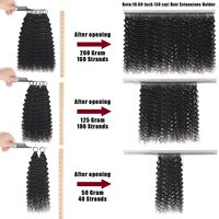 Extensions de cheveux humains bouclés au crochet, style Afro Kinky Spring Twist, pré-bouclées, tresses bohèmes, mèches de cheveux humains sans nœuds