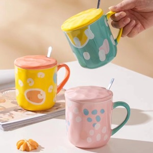 Afternoon <b>Tea</b> Contrast Color Mug with Cover Niche High Sense Girl Home Ceramic <b>Cup</b> Gift Office Coffee <b>Cup</b> - Product Image 6