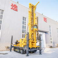 Foreuse de puits d'eau sur chenilles avec moteur diesel Weichai, fabrication chinoise, pour forage DTH jusqu'à 750m de profondeur, prix de gros