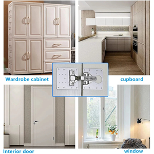1 pièce Plaque de réparation de charnière en acier inoxydable pour charnières de meuble, quincaillerie de mobilier, plaque de fixation de porte avec vis - Product Image 5