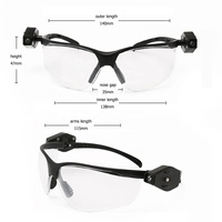 Lunettes de sécurité LED de travail mains libres Protection des yeux Lunettes de sécurité anti-chocs avec lumières LED