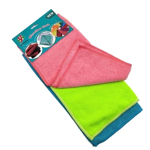 Panno in microfibra, confezione da 8 stracci per la pulizia, panni per la pulizia in microfibra asciugamani con 4 colori assortiti, 40x40cm (verde/blu/giallo/rosa) - Product Image 1