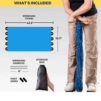 Essoreuse à linge portable ultra-légère 2025, version améliorée, avec fermeture éclair, grande capacité, sécheuse manuelle à manivelle pour serviettes