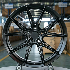 Rines Forjados Estilo R2 <span class=keywords><strong>de</strong></span> 18, 19, 20 y 21 Pulgadas, 5x1143, 5x112, 5x120, Negro Mate, Cóncavos, 5 Radios, para Tesla Model 3, Model Y Performance - Product Image 2