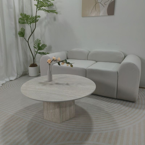 Mesa de centro moderna y minimalista de tablero artificial, duradera, ecológica, de diseño, estilo francés, muebles para sala de estar de apartamento pequeño - Product Image 2