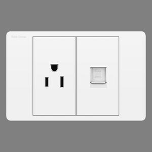 Prise murale américaine ignifuge en polycarbonate avec panneau tactile 10A 3 prises IP21 - Product Image 6