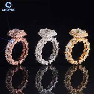 Luxury Cluster <b>Emerald</b> Moissanite Fully Band Iced Out Solid Sterling <b>Silver</b> 925 Hip Hop Jewelry VVS Moissanite Diamond Band <b>Ring</b> - Product Image 6