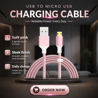 Câble de charge tressé en nylon économique USB-A vers Micro 5V, idéal pour les situations de fonctionnement, pièce de rechange de charge pour téléphone
