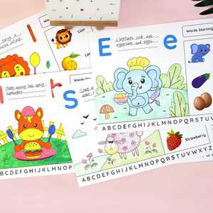 Livre d'autocollants à colorier pour la maternelle et la préscolaire, cahier d'exercices de traçage des lettres de l'alphabet et d'écriture manuscrite pour enfants - Product Image 5