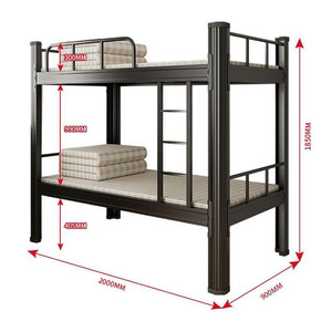 Camas Literas Metálicas al por Mayor, Acero Reforzado con Escalera, Muebles Modernos para Dormitorio Escolar, Fabricante de Camas Metálicas para Hostales - Product Image 1