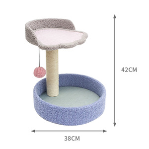 Kara Cool Pets <b>Cat</b> Tree Mini With <b>Scratching</b> <b>Post</b> And Bed <b>For</b> Indoor <b>Cats</b> All Seasons Durable Design - Product Image 5