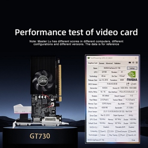 Jingsha GT730 Card đồ họa 4GB/DDR3/128Bit Bộ nhớ 700MHz lõi tần số tương thích với VGA + DVI + HDMI cổng cho văn phòng trò chơi - Product Image 3