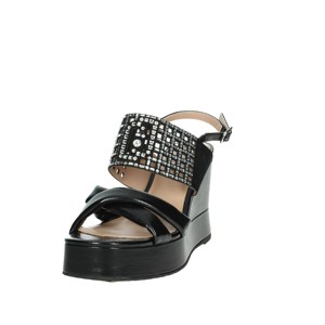 Sandali con tacco a punta aperta con morbido e comodo zeppa PX486 SA4141 cinturino alla caviglia Design primavera estate autunno-nero - Product Image 6