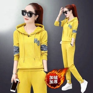 Bộ Đồ Thể Thao Dày Sang Trọng Bộ Đồ Chạy Bộ Thường Ngày Ấm Áp Thời Trang Mùa Thu Đông Bằng Len Cừu Cho Nữ Bộ Đồ Hai Món - Product Image 4