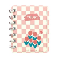 Carnet à spirale élégant, papeterie pour l'école primaire, cadeau de récompense, style dessin animé, à ouverture latérale, portable, petit format, avec logo