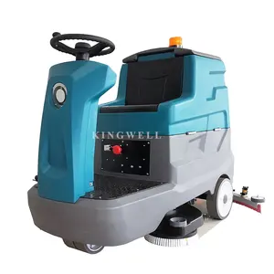 KW860 Driving Style Industrial Ride On Battery Automatic Dual Disc Floor Scrubber